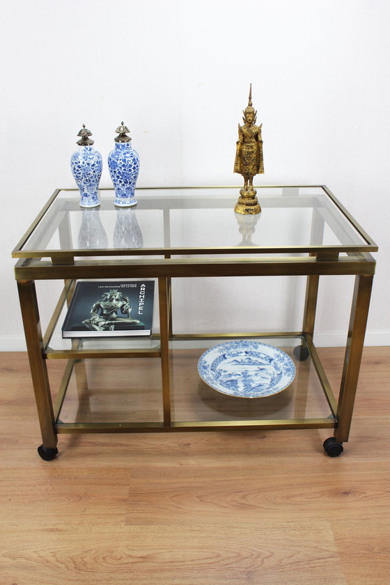 Image 1 of Hollywood Regency design bar trolley / serving trolley