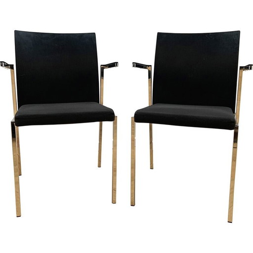 Vintage chrome aluminum and plastic chair by Arro