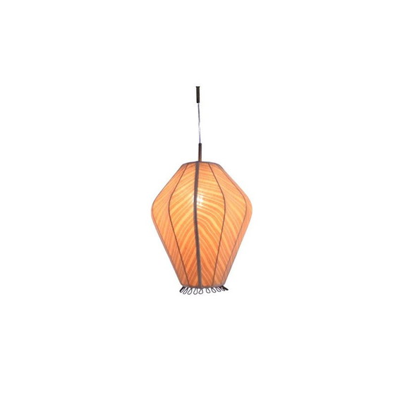 Image 1 of Mid-century fabric pendant lamp, Denmark 1950s