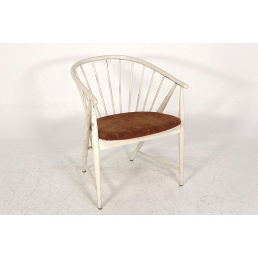 Vintage wooden lounge chair by Sonna Rosen for Nässjö Stolfabrik Sweden