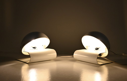 White Bugia Table Lamps By Giuseppe Cormio For Iguzzini, 1970S, Set Of 2