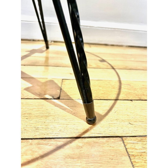 Image 1 of Vintage wrought iron pedestal table, 1950