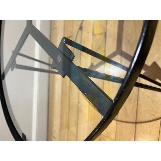 Image 1 of Vintage wrought iron pedestal table, 1950