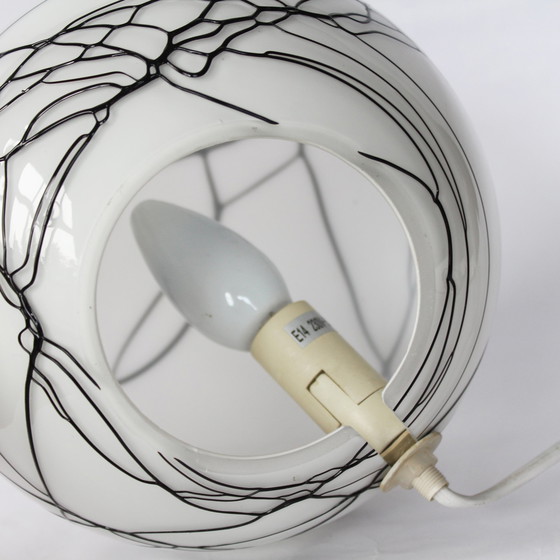 Image 1 of Round Glass Pattern Lamp