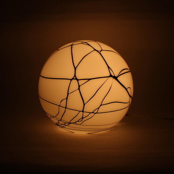 Image 1 of Round Glass Pattern Lamp