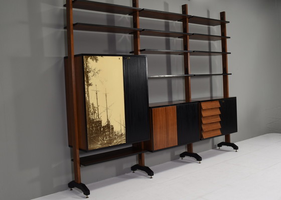 Image 1 of Vittorio Dassi Free Standing Wall Unit for Mobili Cantù – Italy, circa 1960