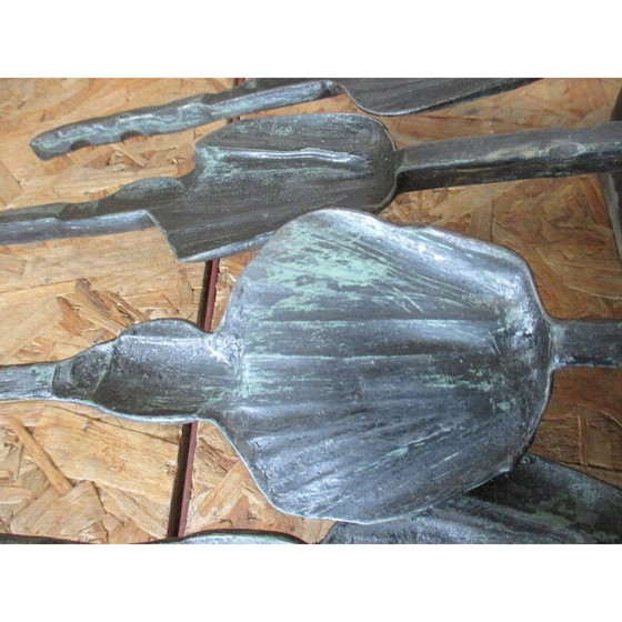 Image 1 of Pair of vintage brutalist wrought iron sconces by Tom Ahlstrom, 1960