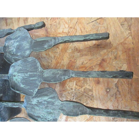 Image 1 of Pair of vintage brutalist wrought iron sconces by Tom Ahlstrom, 1960