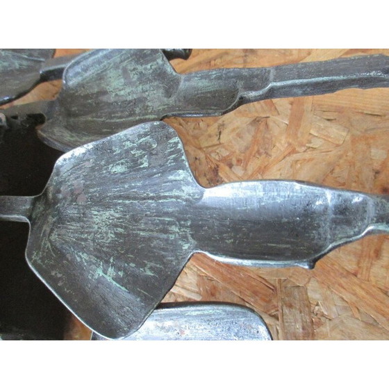 Image 1 of Pair of vintage brutalist wrought iron sconces by Tom Ahlstrom, 1960