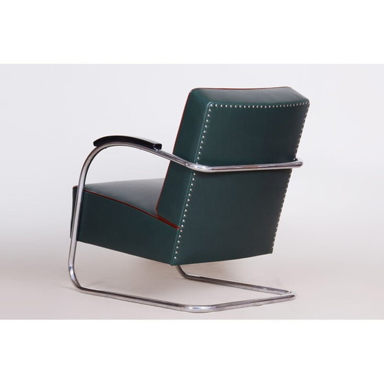 Image 1 of Vintage blue Bauhaus armchair by Mucke Melder, 1930s