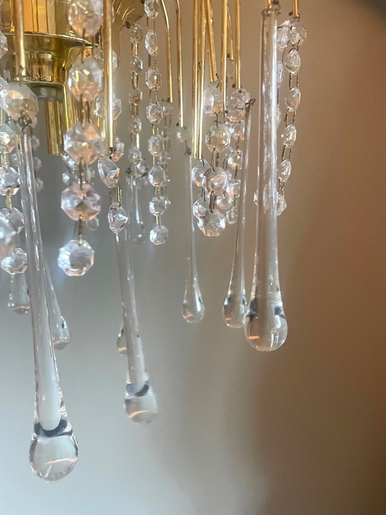 Image 1 of Hollywood Regency Style Teardrop Chandelier