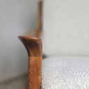 Juul Kristensen divano vintage a 3 posti danese in teak degli anni '60