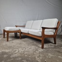 Juul Kristensen canapé 3 places danois vintage 1960 teck