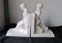 2x Fermalibri Art Déco di Godefridus Boonekamp Pottery Schoonhoven anni '30,