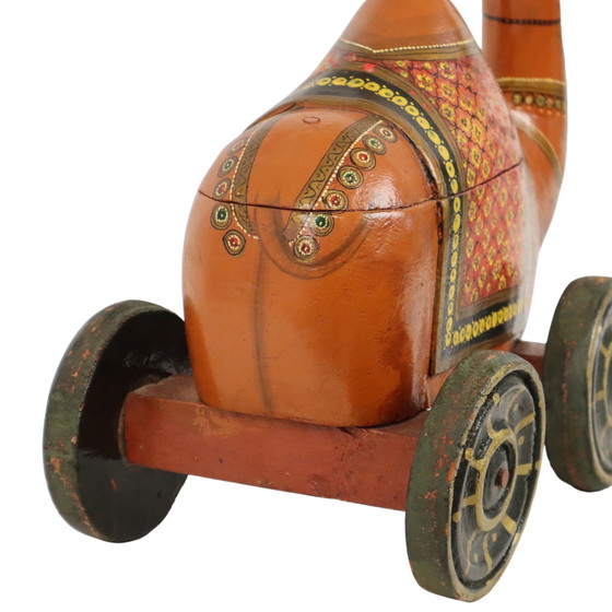 Image 1 of Old Wooden Camel On Wheels