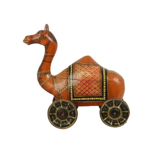 Old Wooden Camel On Wheels