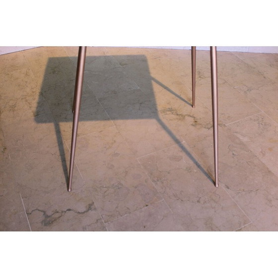 Image 1 of Vintage wood side table covered with sky, Italy 1950