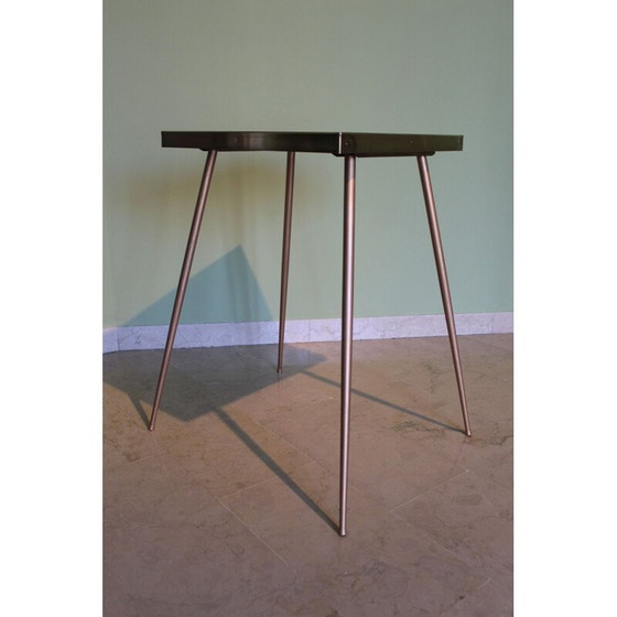 Image 1 of Vintage wood side table covered with sky, Italy 1950