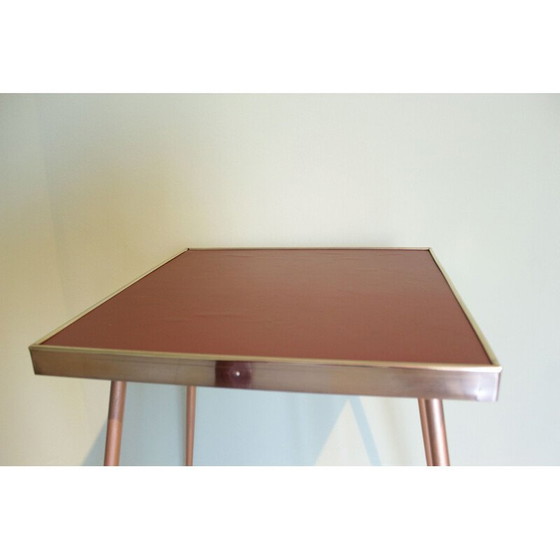 Image 1 of Vintage wood side table covered with sky, Italy 1950