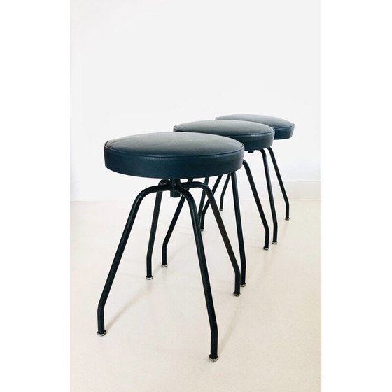 Image 1 of Set of 3 vintage Proni stools, Italy 1950