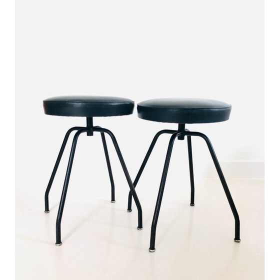 Image 1 of Set of 3 vintage Proni stools, Italy 1950