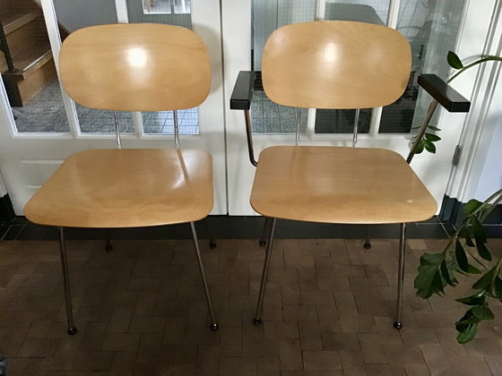 Image 1 of 6x Gebroeders van der Stroom Gispen116 216 chairs by Wim Rietveld