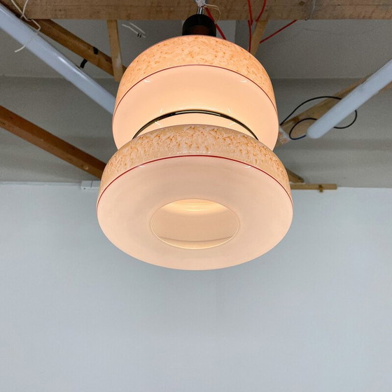 Image 1 of Mid-century glass pendant lamp, Czechoslovakia 1970s