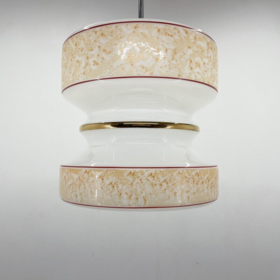 Image 1 of Mid-century glass pendant lamp, Czechoslovakia 1970s