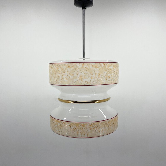 Image 1 of Mid-century glass pendant lamp, Czechoslovakia 1970s