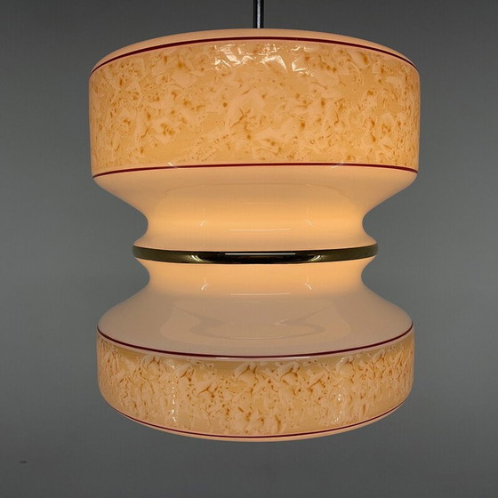 Image 1 of Mid-century glass pendant lamp, Czechoslovakia 1970s