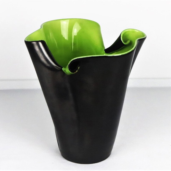 Image 1 of Vintage handkerchief vase by Elchinger, France 1950