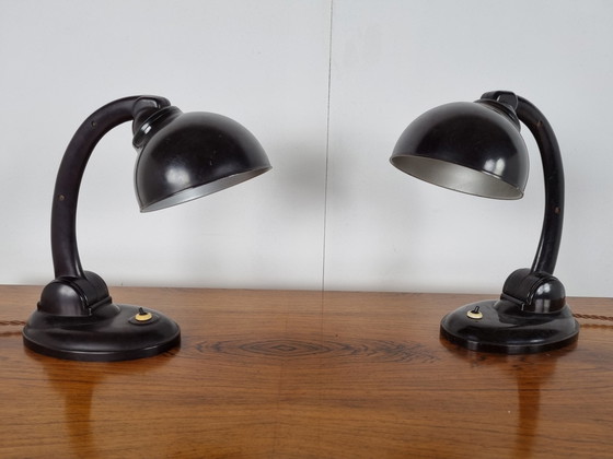 Image 1 of 2x Eric Kirkman Cole bakelite 11126 Table Lamps