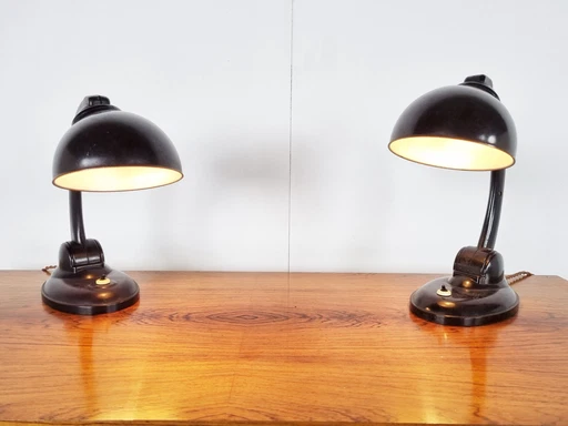 2x Eric Kirkman Cole bakelite 11126 Table Lamps