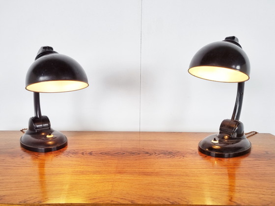 Image 1 of 2x Eric Kirkman Cole bakelite 11126 Table Lamps