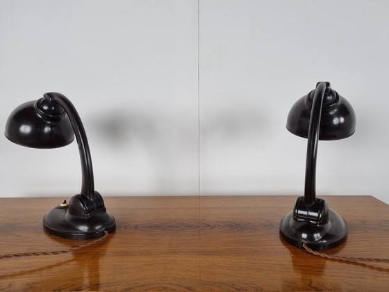 Image 1 of 2x Eric Kirkman Cole bakelite 11126 Table Lamps