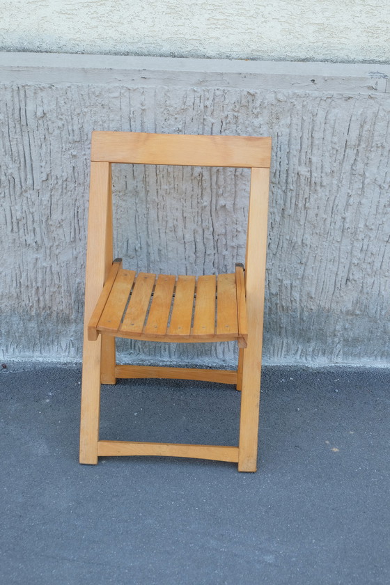 Image 1 of Bazzani beech folding chair by Aldo Jacober