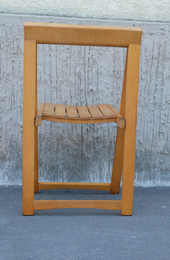 Image 1 of Bazzani beech folding chair by Aldo Jacober