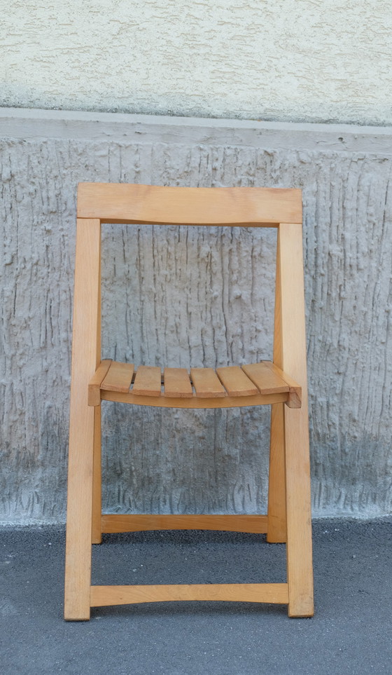 Image 1 of Bazzani beech folding chair by Aldo Jacober