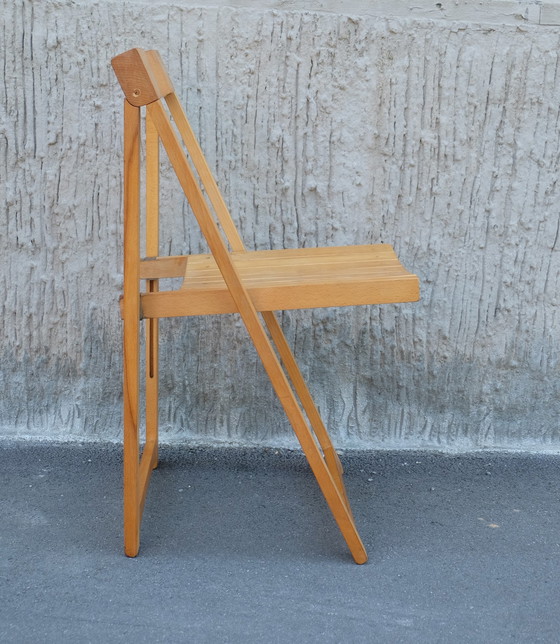 Image 1 of Bazzani beech folding chair by Aldo Jacober