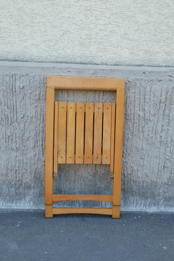 Image 1 of Bazzani beech folding chair by Aldo Jacober