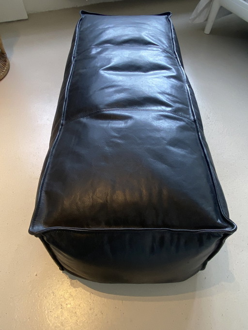 Leather Pouf 'Finn' Furnified