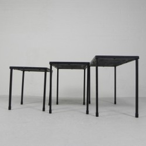 Image 1 of 3x Mimi Set of Tile Tables, Nesting Tables by Juliette Belarti - 1960s