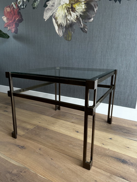 Image 1 of Table basse vintage regency en laiton