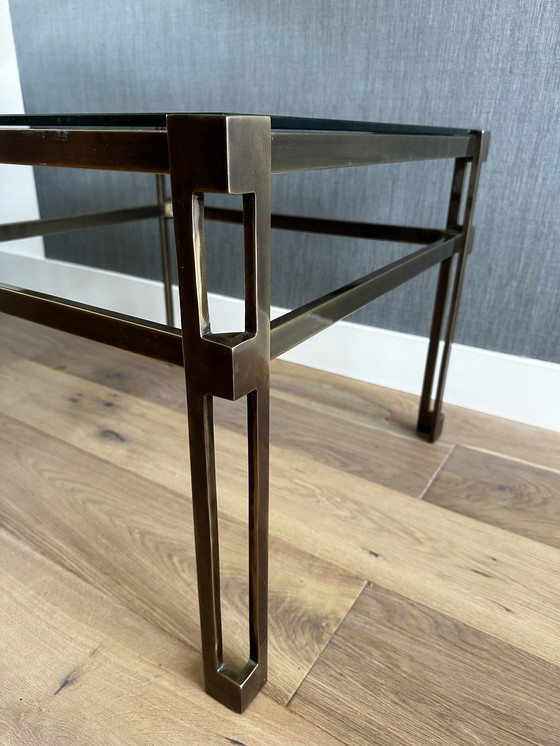 Image 1 of Table basse vintage regency en laiton