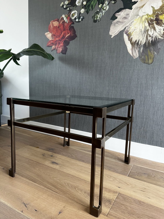 Image 1 of Table basse vintage regency en laiton