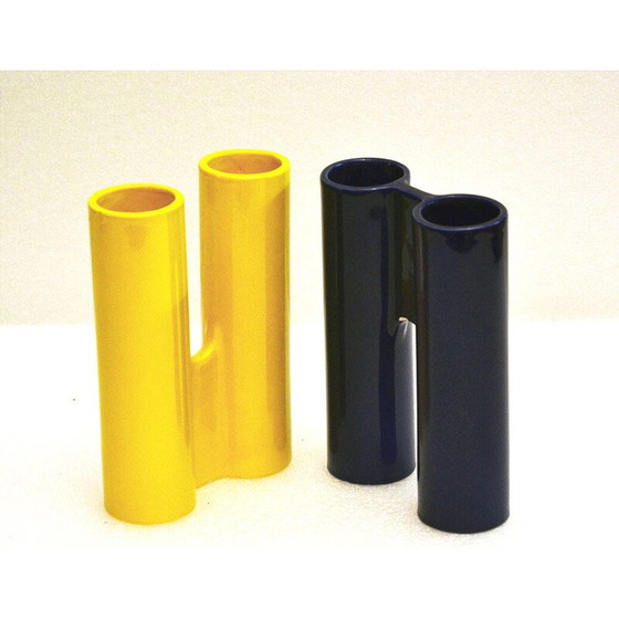 Image 1 of Vintage interlocking ceramic vases by Enzo Bioli for Il Picchio, 1970s
