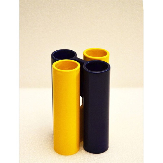 Image 1 of Vintage interlocking ceramic vases by Enzo Bioli for Il Picchio, 1970s