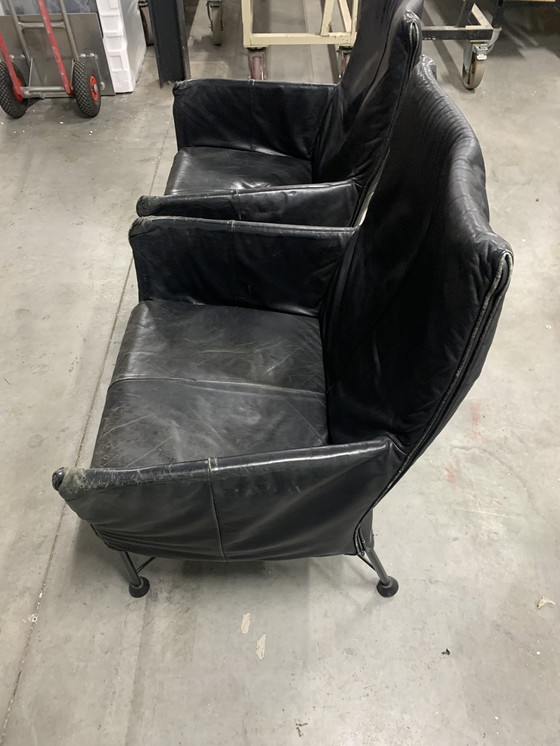 Image 1 of 2 Charly Armchairs Black Leather