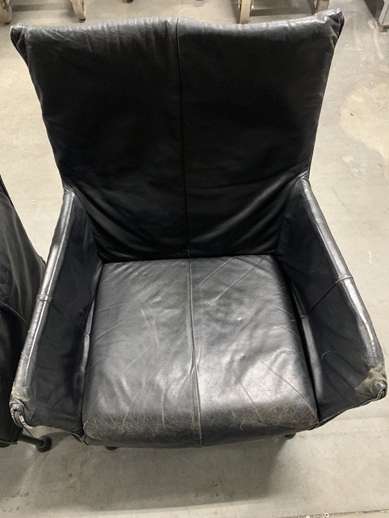 Image 1 of 2 Charly Armchairs Black Leather