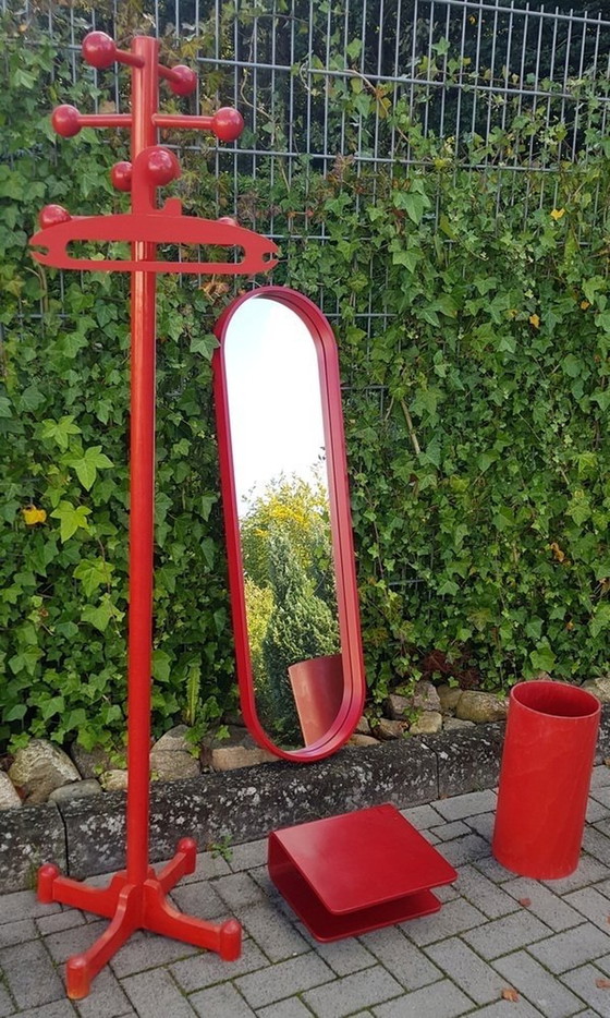 Image 1 of 4X Hallway Coat Rack With Mirror, Storage And Umbrella Stand